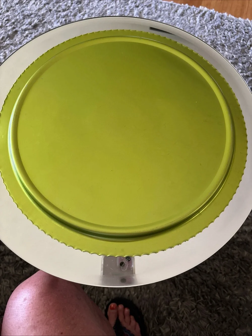 1950’s60’s Vintage Green Anodized Aluminum Serving Tray